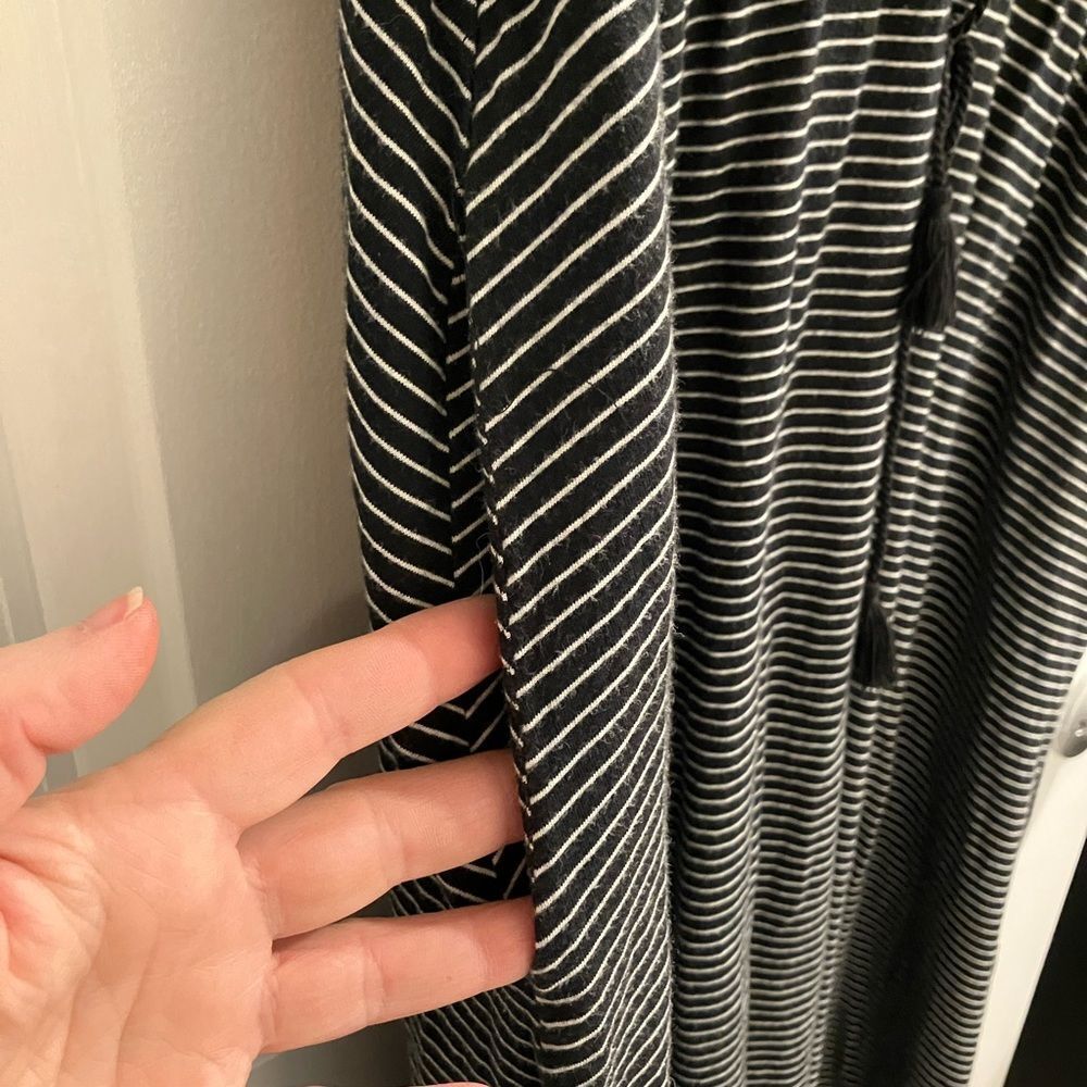 Ralph Lauren asymmetrical, maxi dress, black/white stripe, women’s size 2X - Picture 5 of 6